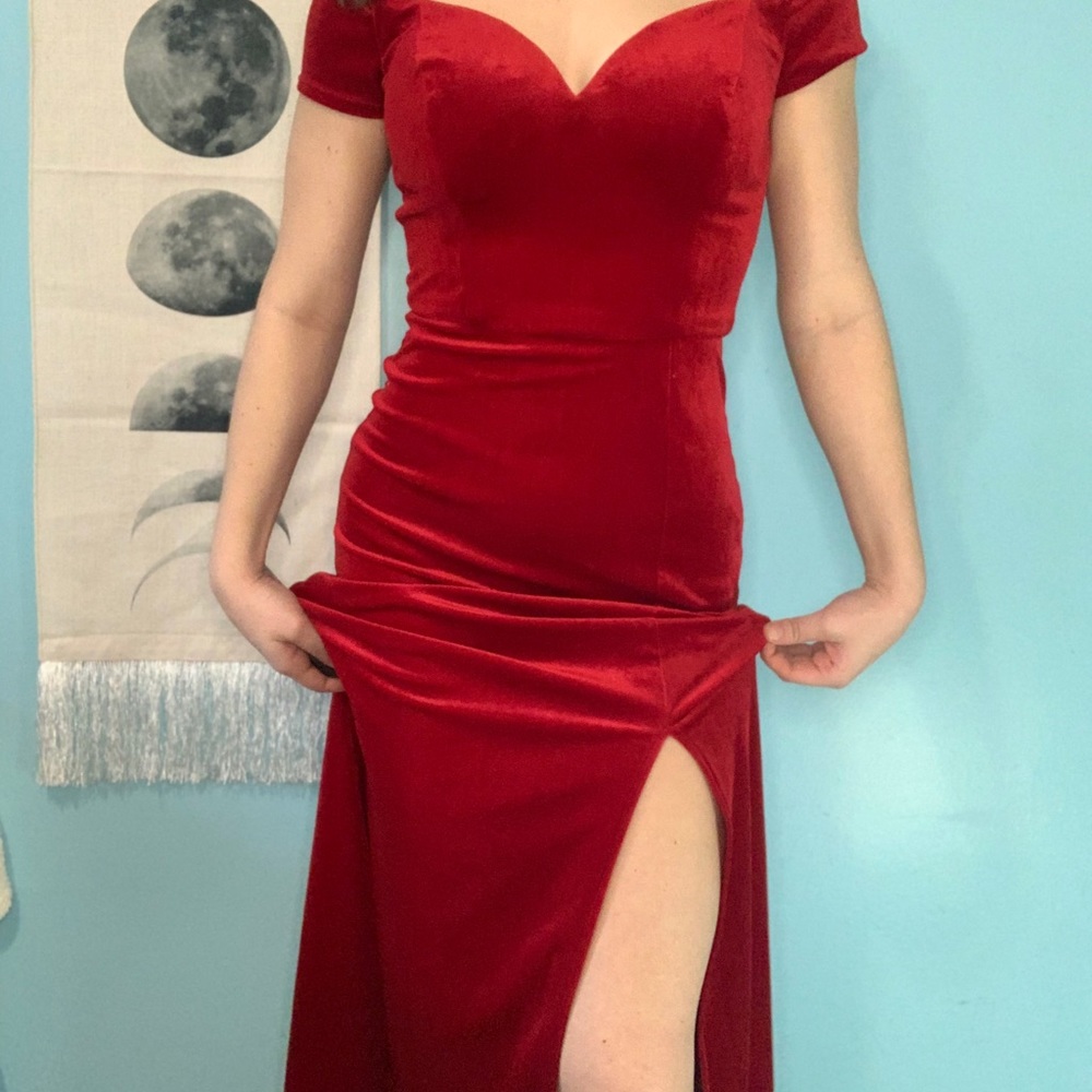 Red Velvet Dress